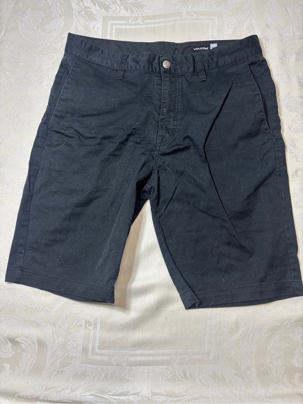 Volcom Men's Black Flat Front Chino Shorts
